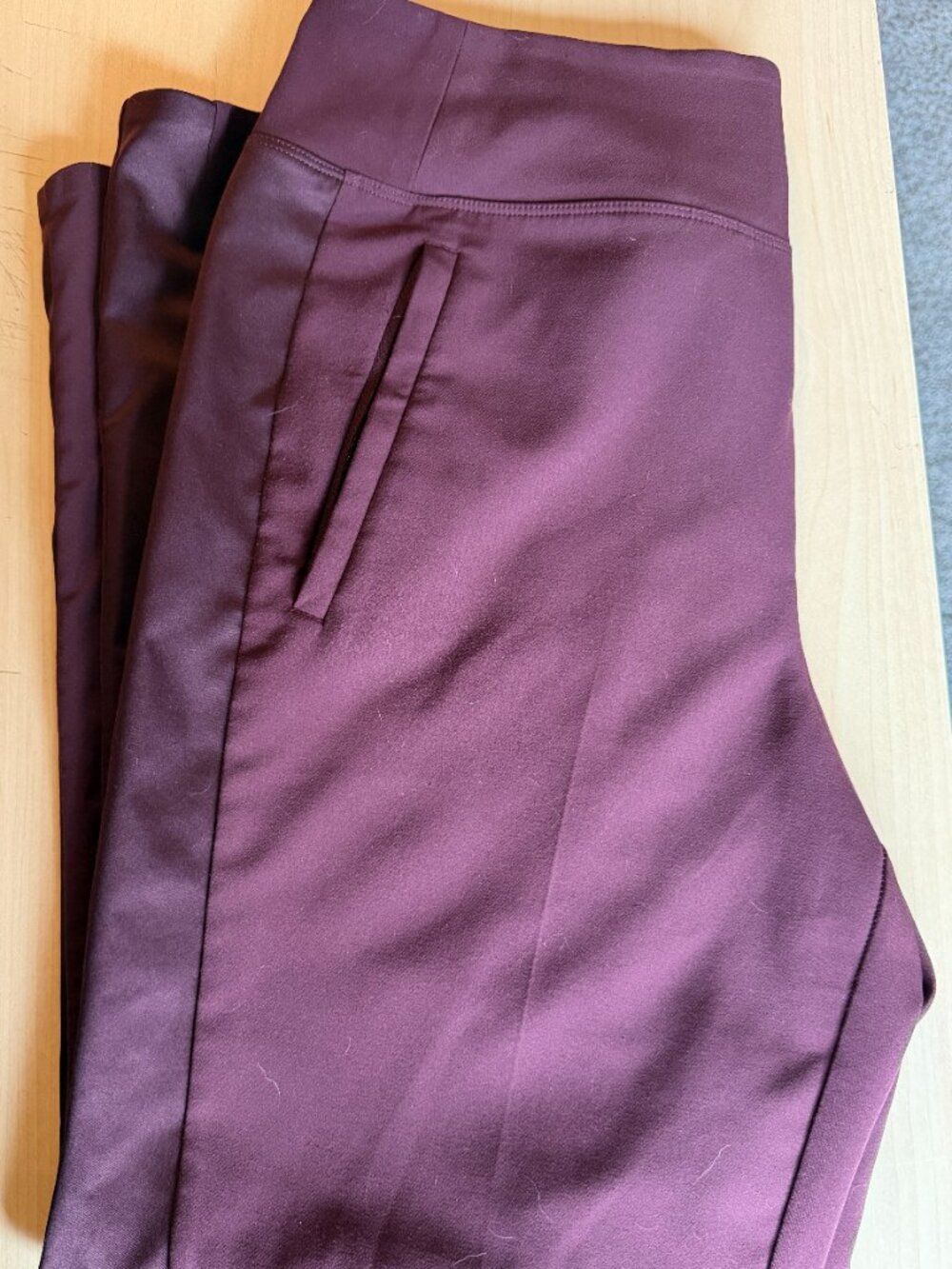 Athleta Plum Tuxedo Stripe Pants Size 8